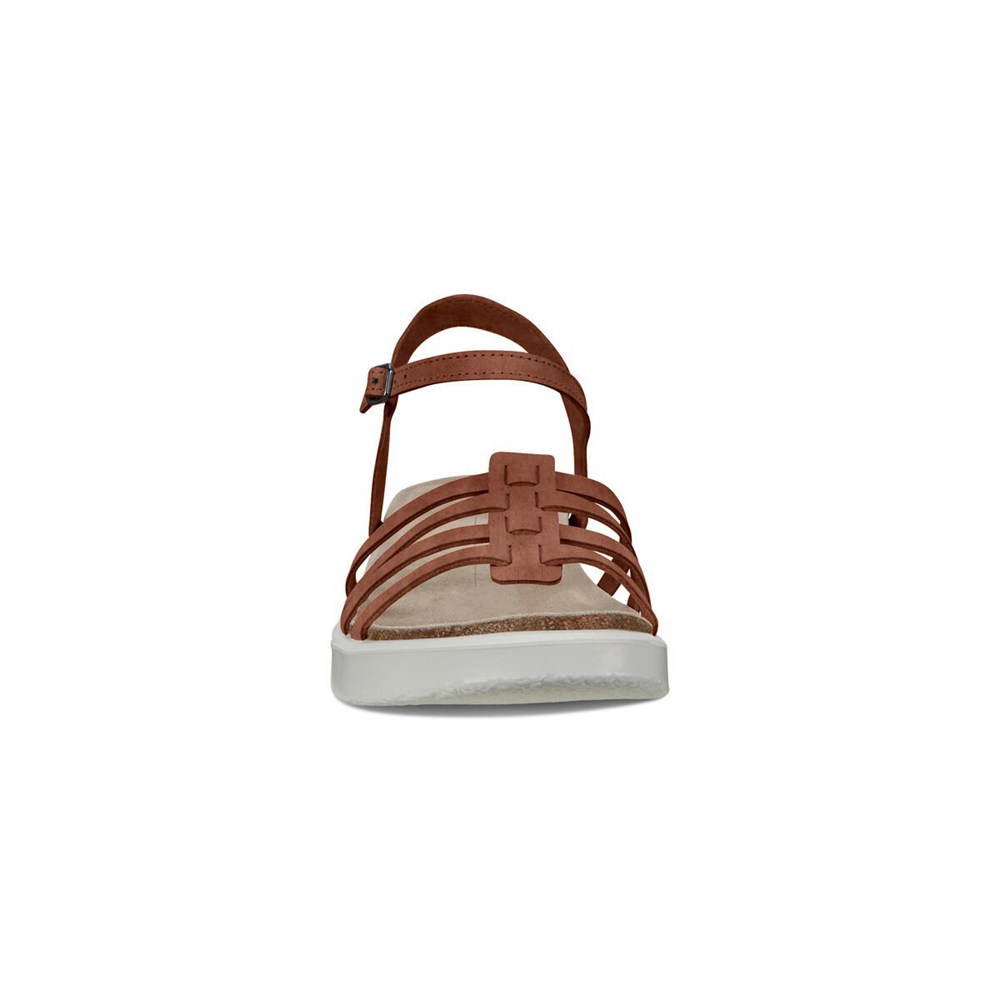 Womens Sandals - ECCO Corksphere Strappy - Brown - 6072IKWBD